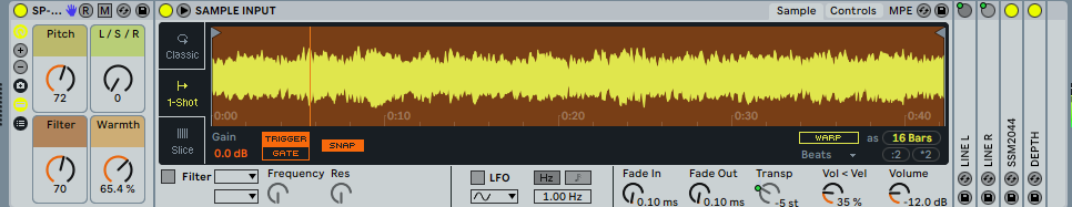 Screenshot of SP-13 Sampler (Unfinished)